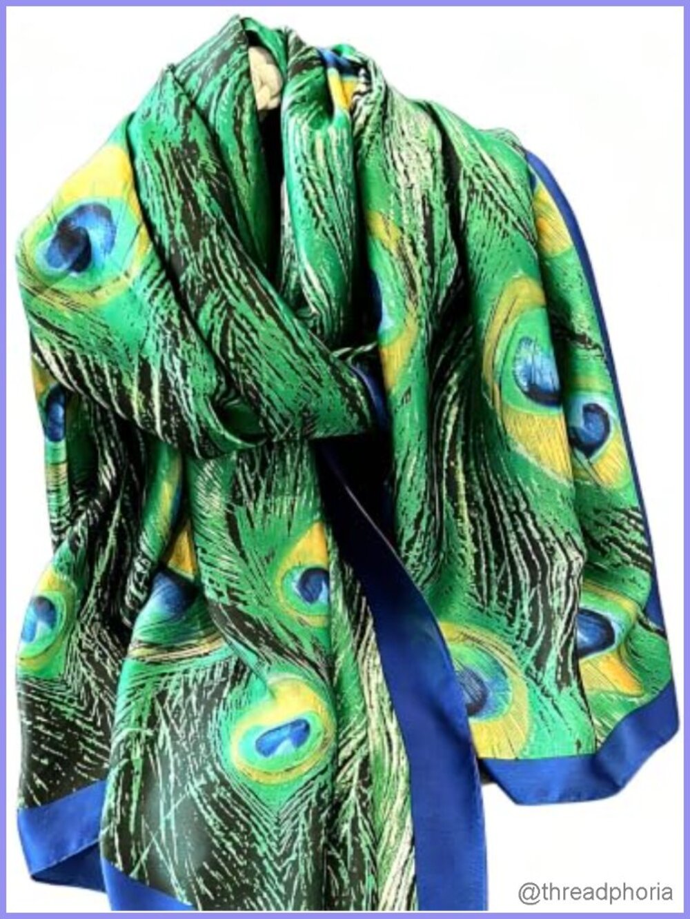 Satin Shawl Silky Neck Scarf Wrap Large Floral Polyester 70.8x35.4